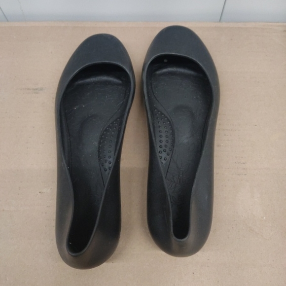 Okabashi Women's Georgia Ballet Flats Size10 Black Jelly Slip On Shoe Beach Pool - Picture 1 of 6